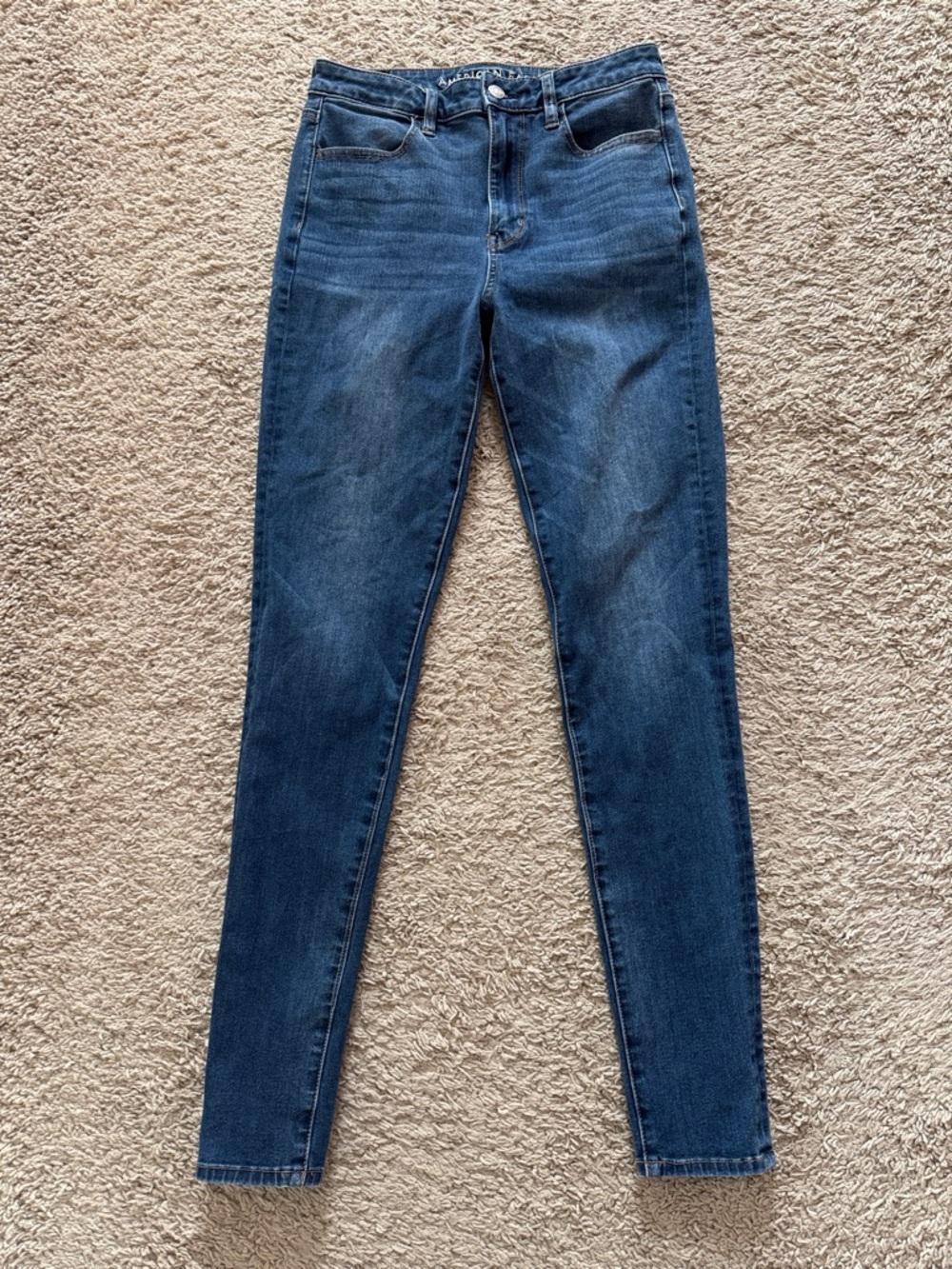 American Eagle Outfitters Dark Blue Super High-Rise Skinny Jeggings